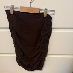 Aritzia Black Ruched Side-Detail Mini Skirt